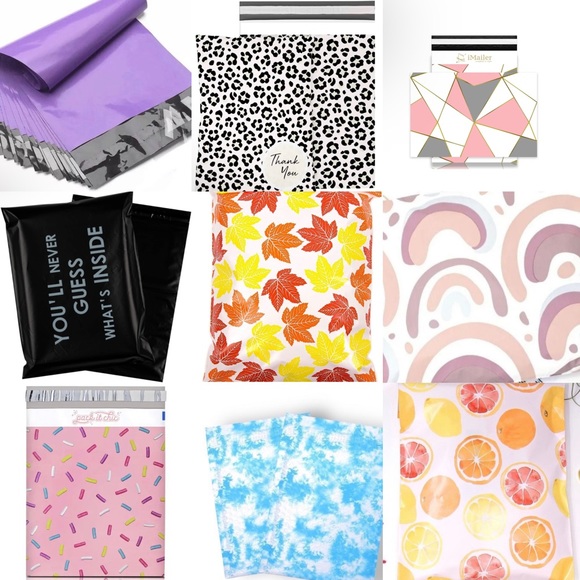 100 10x13 Poly Mailers - Mystery Box Shipping Supply Bundle Variety Mailers - Picture 2 of 4